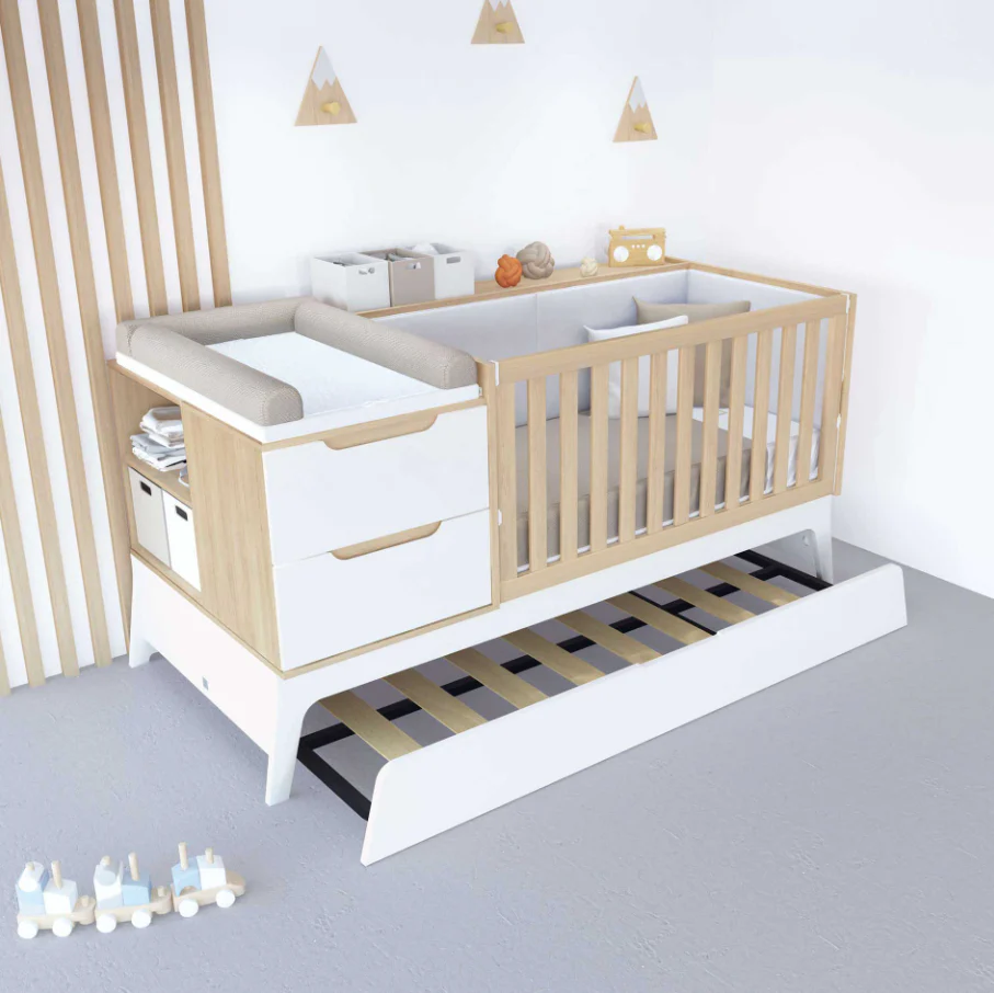 Alondra Convertível ZEN c/ Cama + Têxteis 178 + Colchão