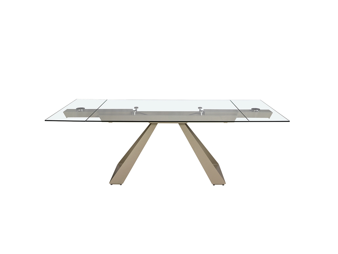 Mesa de Jantar Extensível Retangular Vidro Temperado ANGEL CERDA 160/200/240 x 100 x 76