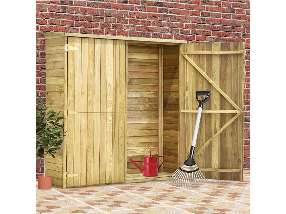 Abrigo de Madeira VIDAXL Brown de Pinho Impregnada (163x50x171 cm)