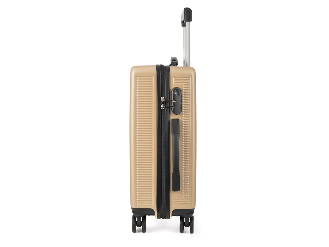 Mala De Grande Volume Trolley Rígida Ultraleve, De Abs De Alta Resistência. Fechadura Numérica E 4 Rodas Duplas Removíveis E Giratórias 360°. Dam