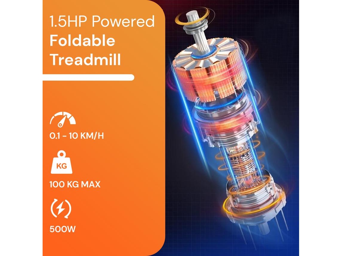 Passadeira de Corrida BONPLUS Dobrável ultra Slim (vel.Máxima: 10km/h)