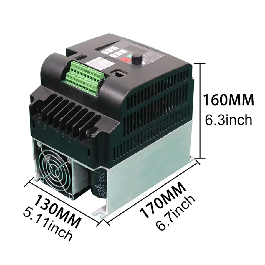 Inversor De Frequência, Controle Em Malha Aberta, Faixa De Frequência Ajustável, Single 4kw 5hp Oem
