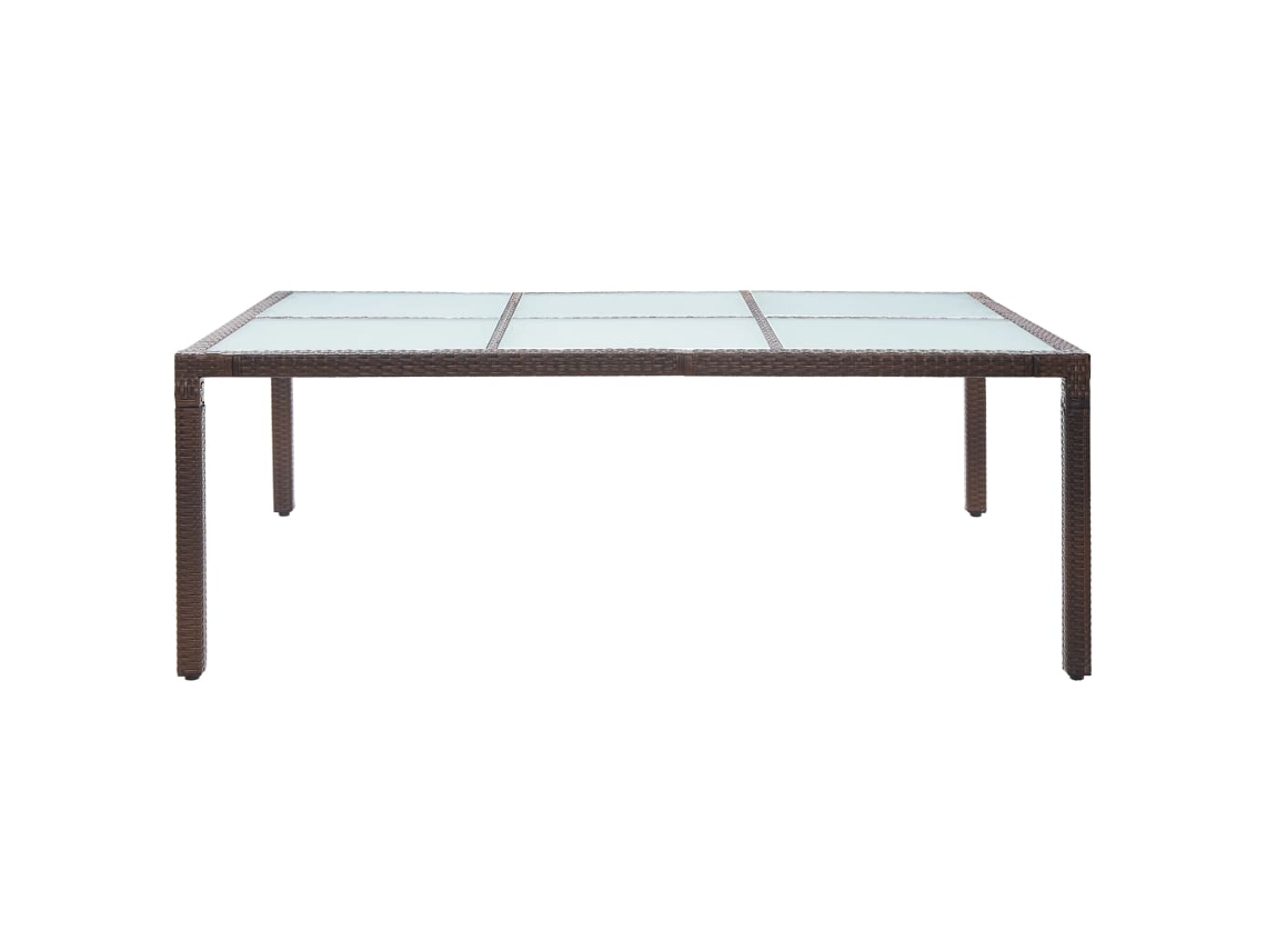 Vidaxl Mesa De Jantar P/ Exterior 200x150x74 Cm Vime Pe Castanho