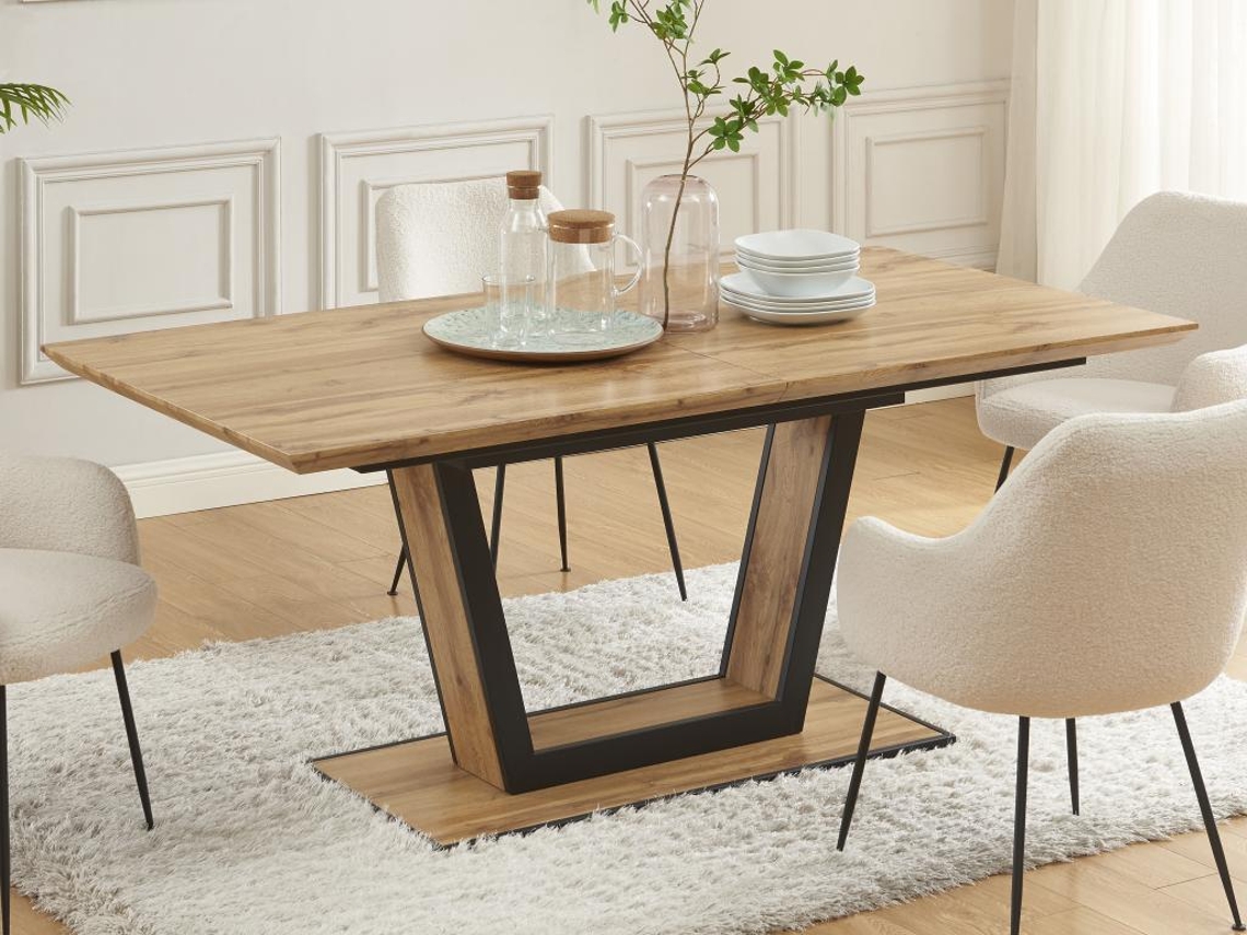 Mesa de Refeição Extensível VENTE-UNIQUE (240 x 90 x 75 - Derivados de Madeira - Castanho)