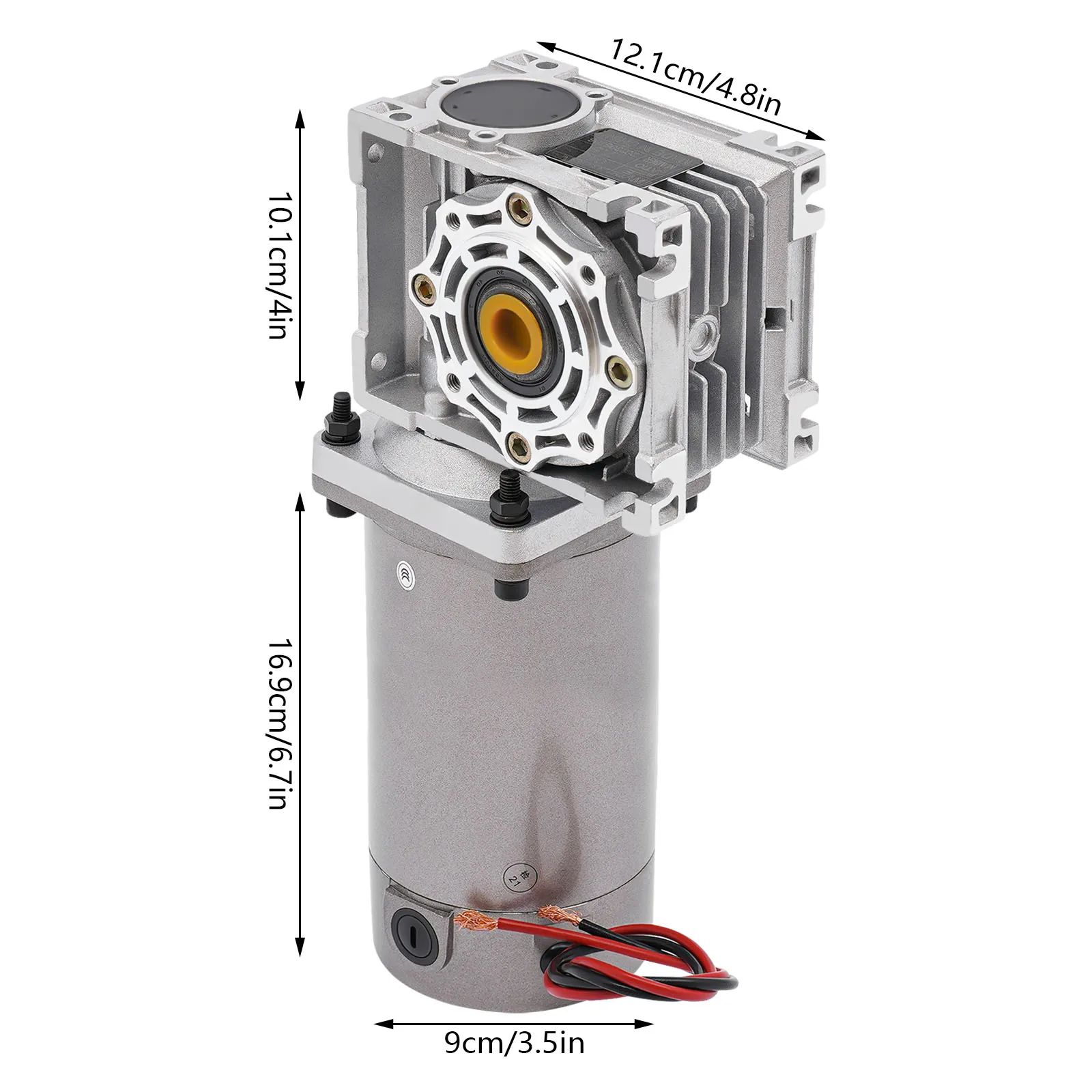 Motor Dc Com Engrenagem De Verme, Potência De 300w, Velocidade Ajustável, Prata, 24v Oem