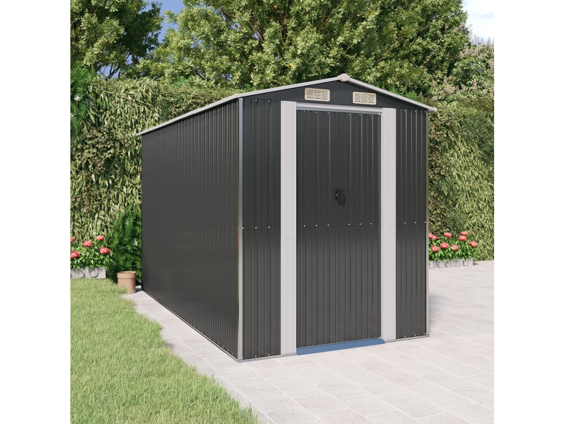 Abrigo VIDAXL Antracite Aço (192x357x223 cm)