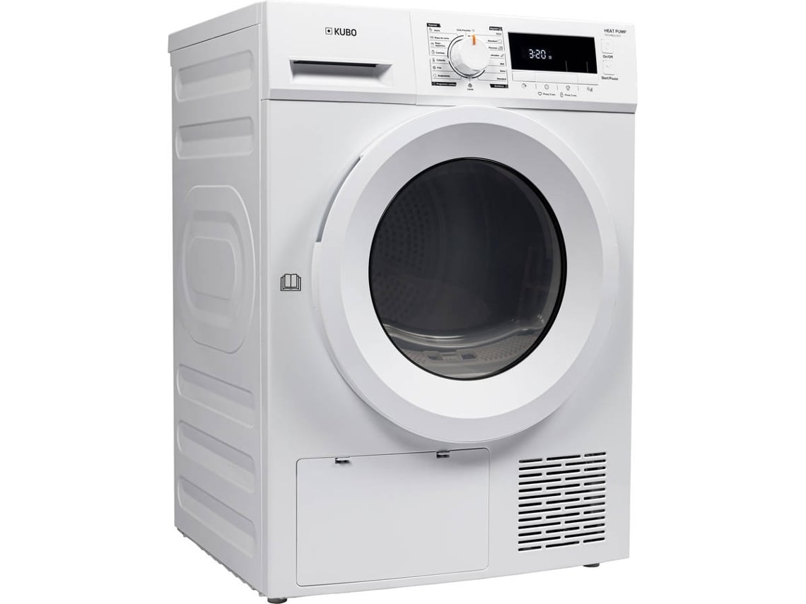 Máquina de Secar Roupa KUBO KBDM9343HP (8 Kg - Bomba de Calor - Branco)
