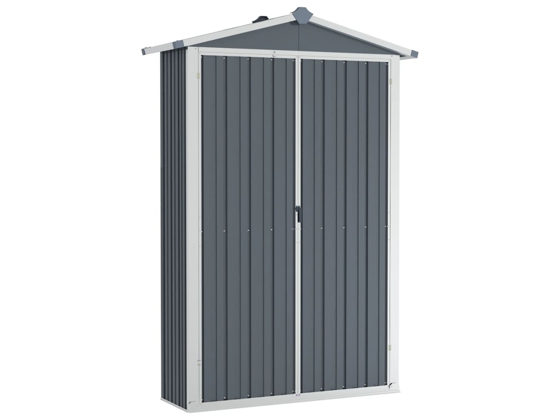 Abrigo MAISON EXCLUSIVE 116x45x175 cm Aço Galvanizado Cinzento