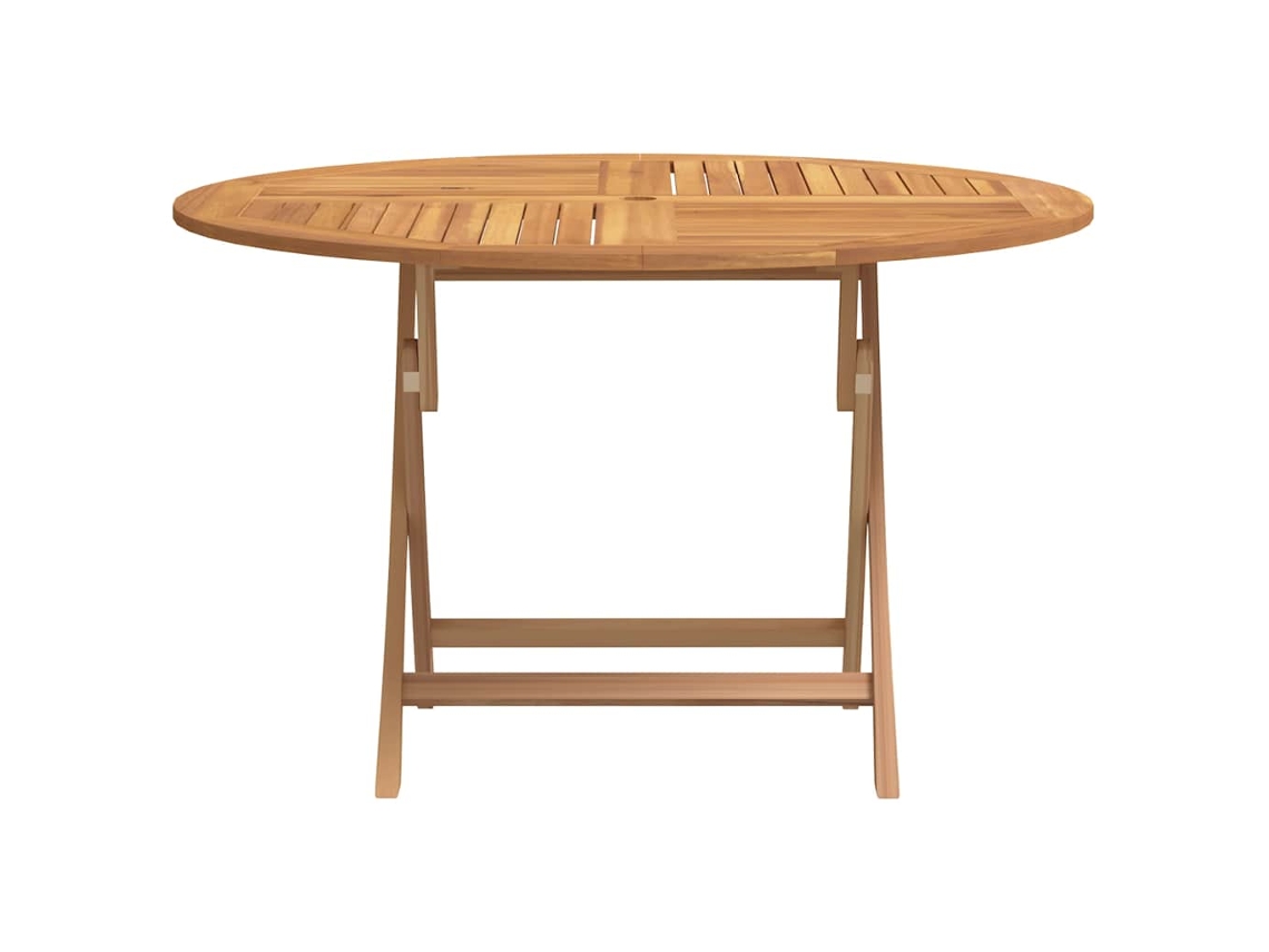 Mesa De Jardim Dobrável 110x75 Cm Madeira De Teca Maciça