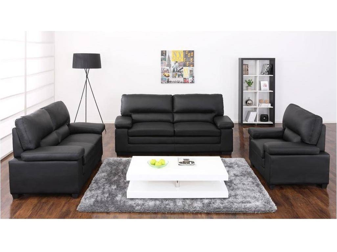 Poltrona Clássica Mimas VENTE-UNIQUE (Preto - Pele - 109x90x96 cm)