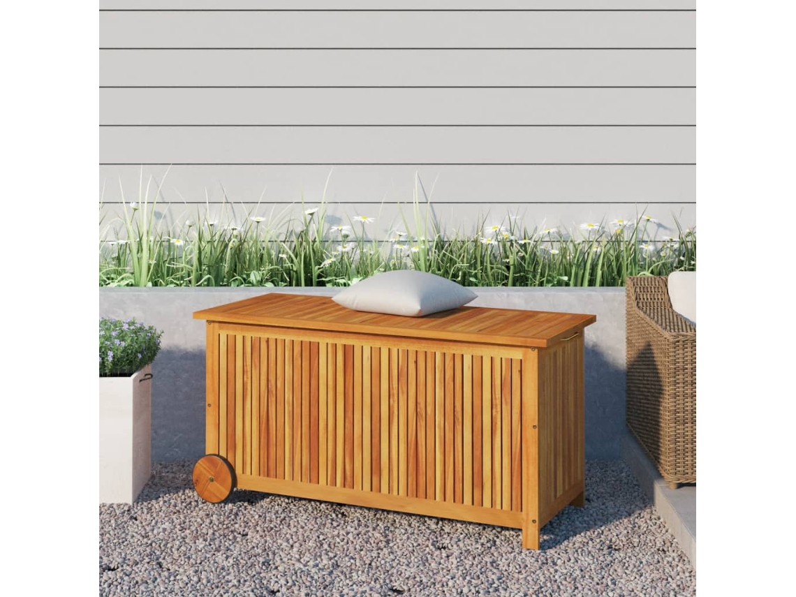 Caixa de Armazenamento VIDAXL Marrom Madeira (113x50x58 cm)