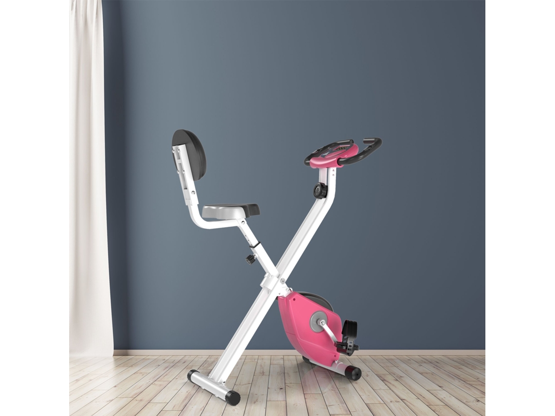 Bicicleta Ergométrica F Bike, Ajuste De Resistência Magnética 8 Níveis, Estrutura De Aço, Cor Rosa E Branca Haochrymec (43 X 97 X 109 Cm)