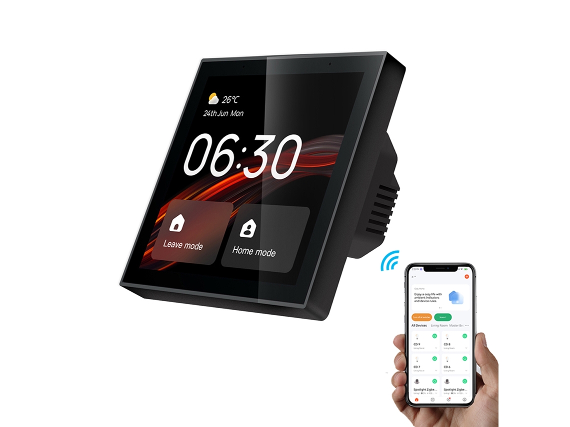 Painel De Controle Inteligente Para Casa Com Tela De Toque De 4 Polegadas, Todo Em Um Com App C Outro