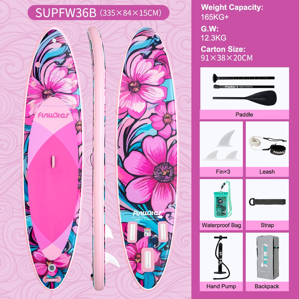 Prancha De Stand Up Paddle, Pvc Leve, Superfã­cie Antiderrapante, Supfw36b Oem