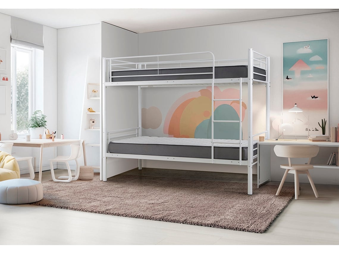Beliche Duplo 90Cm Metal Branco SALDOSYSTOCKS