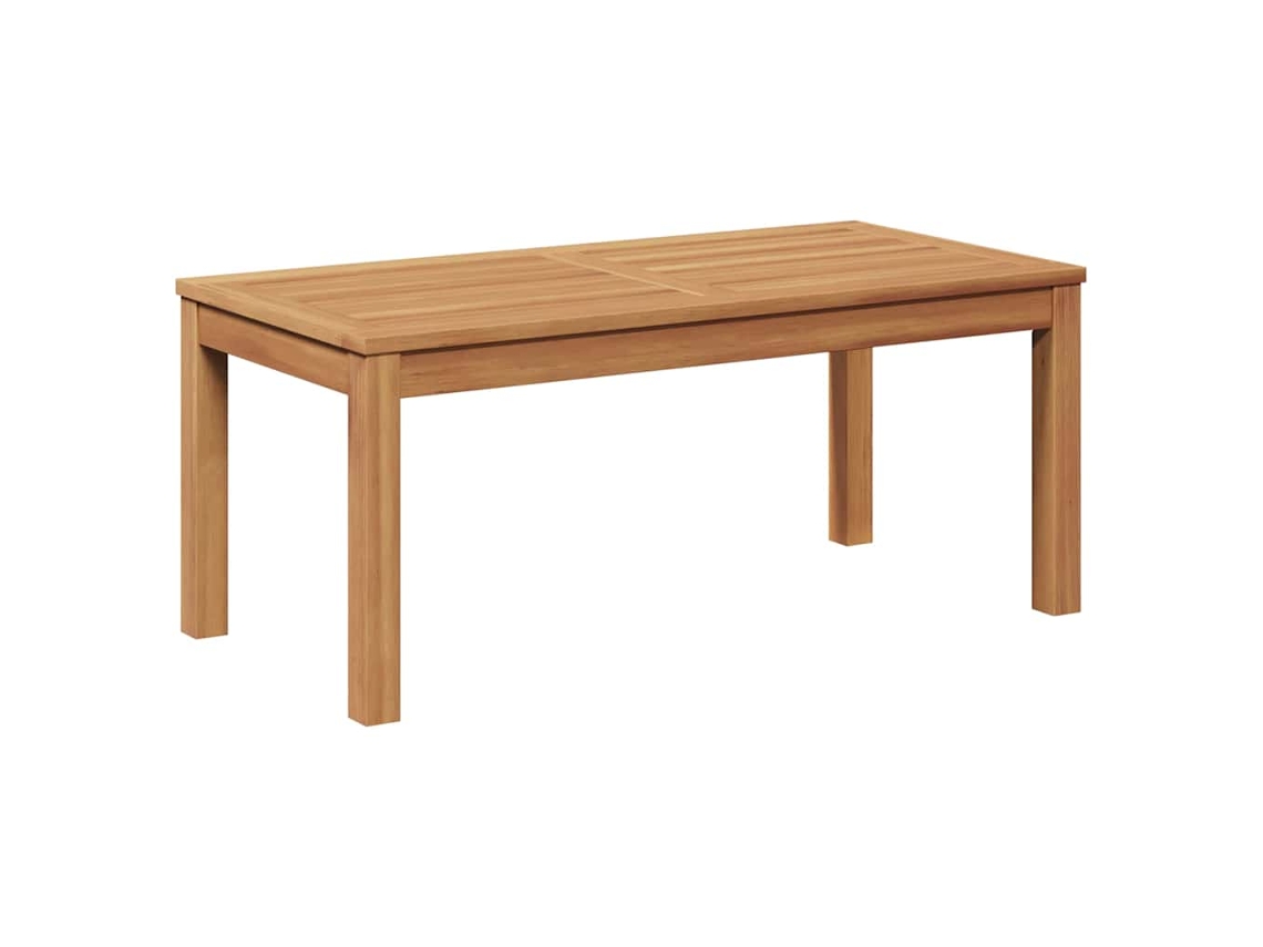 Mesa De Jardim Natural 95x45x40 Cm Madeira De Teca Maciça