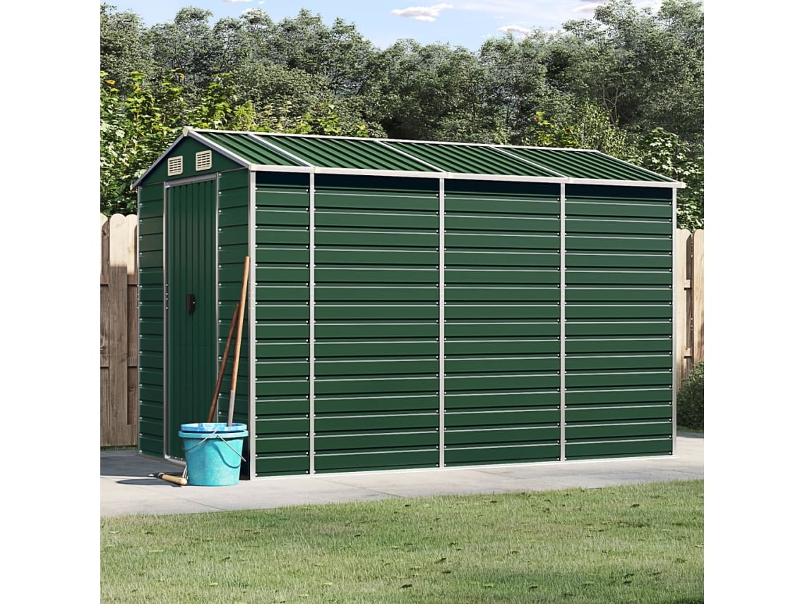Abrigo VIDAXL Verde Aço (191x300x198 cm)