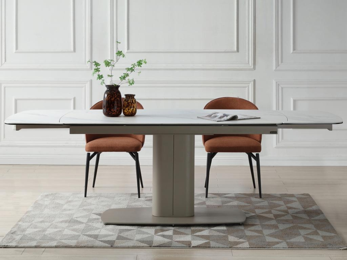 Mesa de Refeição Extensível PASCAL MORABITO (250 x 90 x 76 - Cristal)