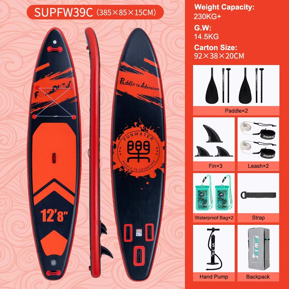 Prancha De Paddle Inflã¡vel, Resistente Ao Desgaste, Design Portã¡til, Supfw39c Oem