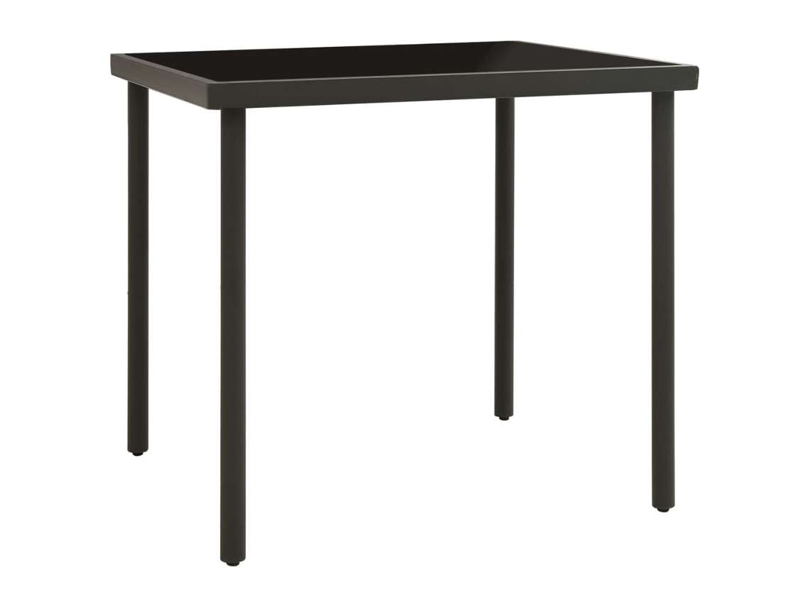 MAISON EXCLUSIVE Mesa de Jantar para Exterior 80X80X72 Cm Vidro e Aço Antracite