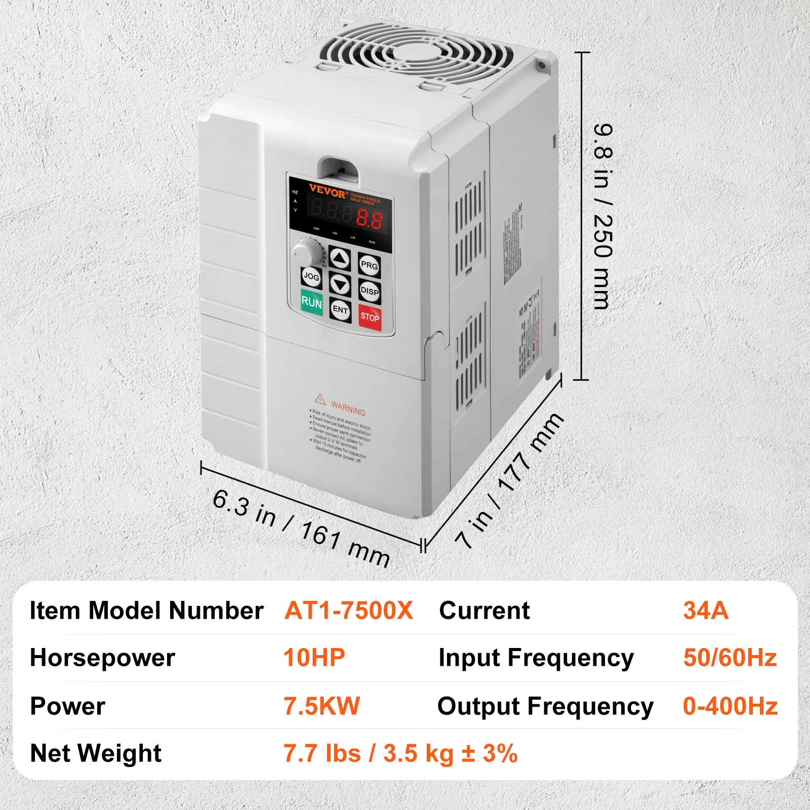 Inversor De Frequência Variável, Potência De 4kw, Operação Fácil, 10hp 220v Oem