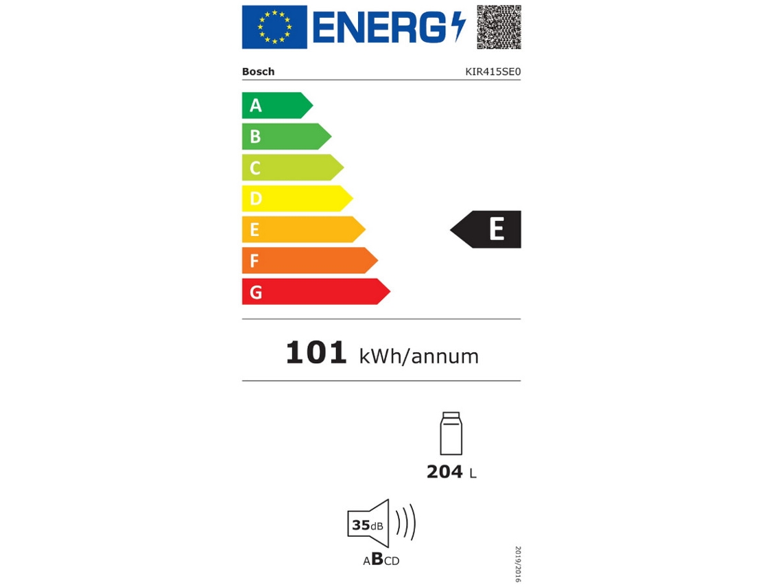 Frigorífico Encastre BOSCH KIR415SE0 (54.1 cm - 204 L - Branco)