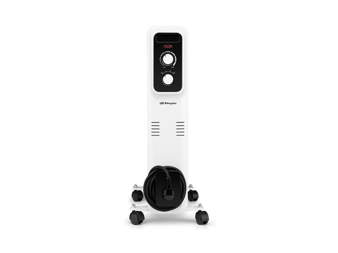 Orbegozo RL2000 Radiador a óleo de 9 elementos, 2000 W, 3 configurações de aquecimento, termostato ajustável, Suinga branco