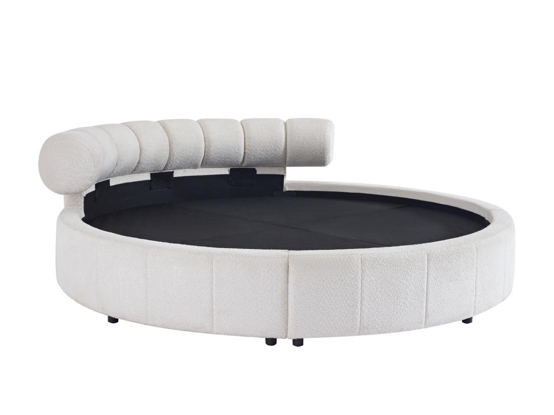 Estrado Redonda Rogila Sem VENTE-UNIQUE Branco (220x220cm)