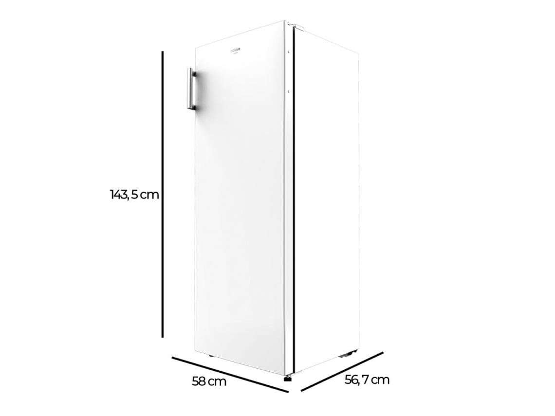 Frigorífico de Porta Única com Uma Grande Capacidade de 242 Litros com Função de Autodefrost Gaveta para Produtos Frescos Ideal para Combina CECOTEC