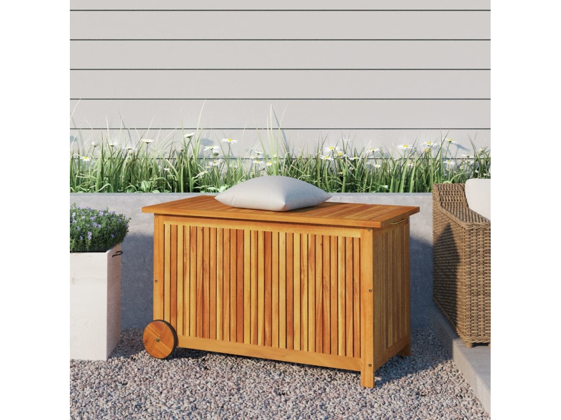 Caixa de Armazenamento VIDAXL Marrom Madeira (90x50x58 cm)