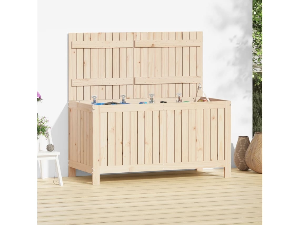 Caixa de Armazenamento VIDAXL Marrom Madeira (121x55x64 cm)