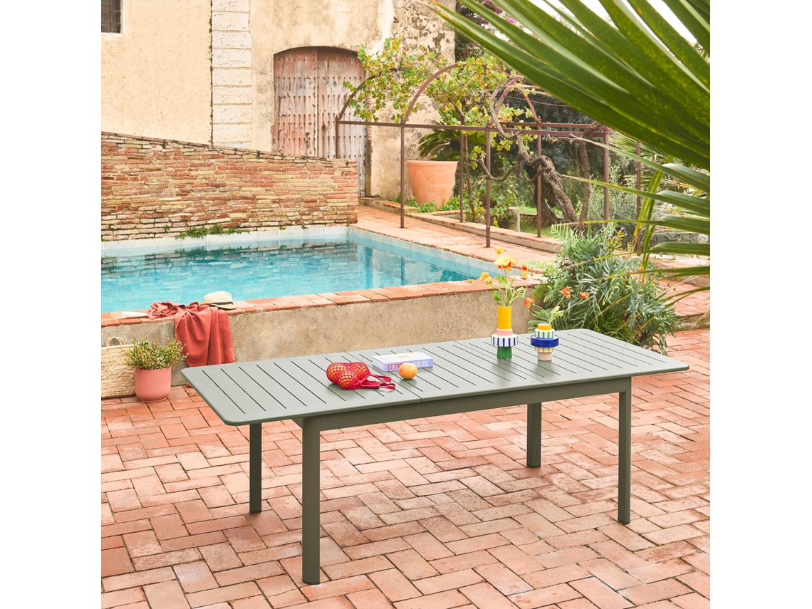 Mesa de jardim extensível em alumínio, 8 lugares, Savane SWEEEK
