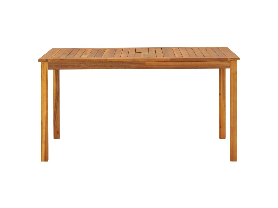 Mesa de jardim VIDAXL Marrom Madeira de acácia (140x80x74 cm)