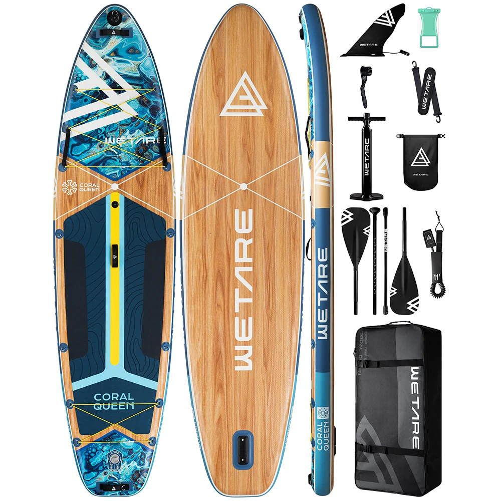 Prancha De Paddle Inflã¡vel, Material Durã¡vel, Alta Capacidade De Peso, Azul Oem