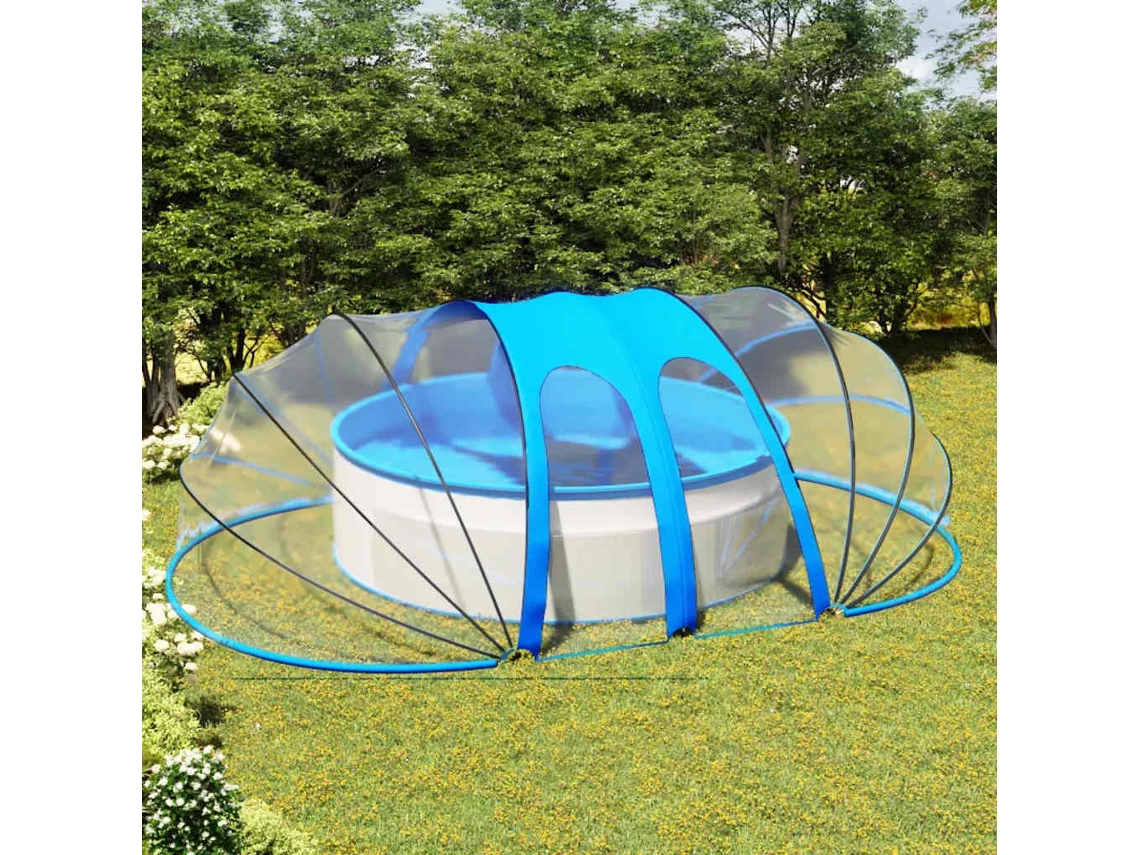Cúpula de piscina VIDAXL Azul PVC (620 x 410 x 205 cm)