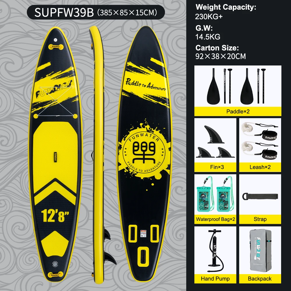 Prancha De Paddle Inflã¡vel, Material De Pvc Durã¡vel, Inclui Conjunto Completo De Acessã³rios, Fw39b Oem
