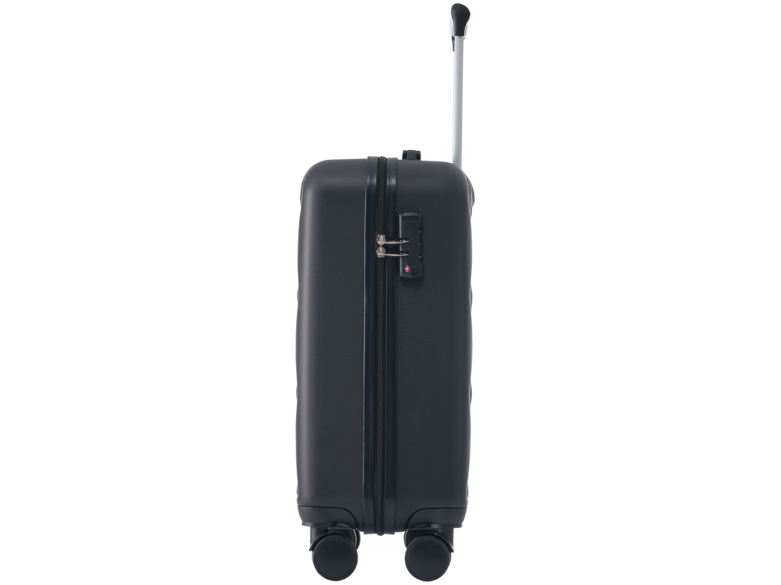 Mala De Viagem Rígida, Mala Com Rodinhas, Mala De Viagem, Bagagem De Mão Com 4 Rodas, Material Abs, Trava Alfandegária Tsa, 362356, Preta