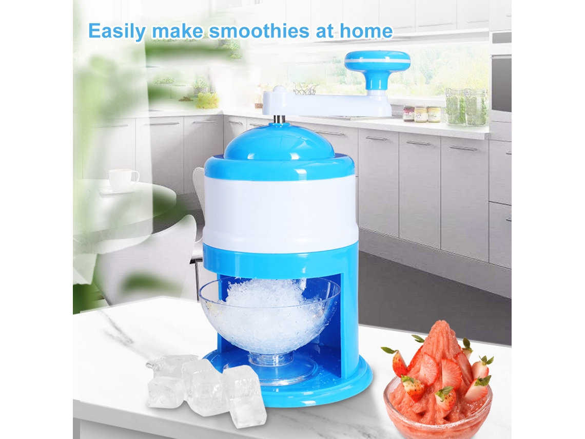 Máquina de Barbear de Gelo Manual Mini Máquina de Gelo Raspado Triturador de Gelo Manual com Copo de Sundae Ferramentas Práticas para Sorvete WEIMAI