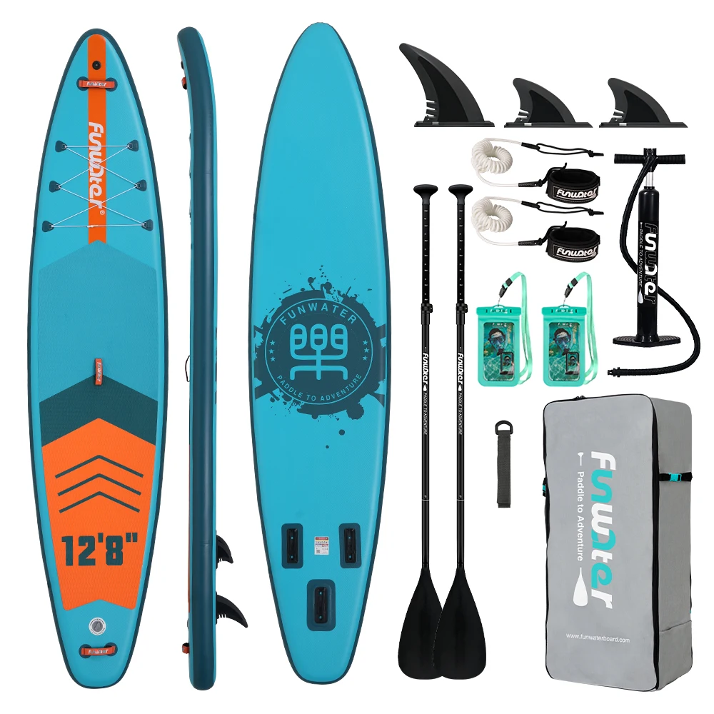 Prancha De Paddle Inflável, Uso Versátil, Estabilidade Aprimorada, Azul Laranja Oem