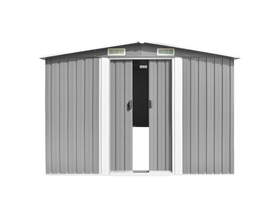 Abrigo VIDAXL Grey Aço (257x580x181 cm)