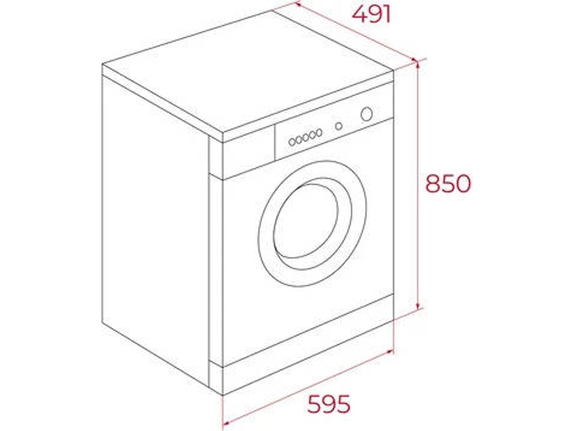 Máquina de Lavar Roupa TEKA WMK 40840 (8 kg - 1400 rpm - Inox)