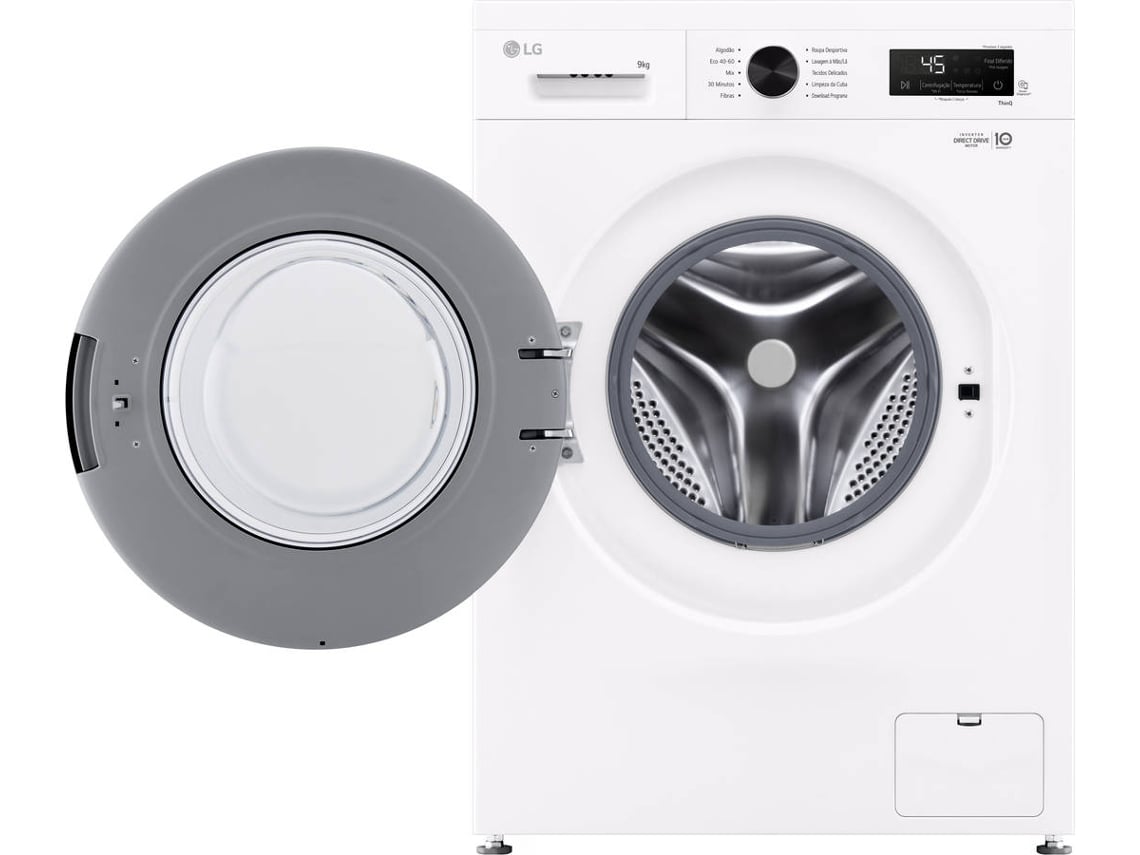 Máquina de Lavar Roupa LG F4X1009NWK (9 kg - 1400 rpm - Branco)