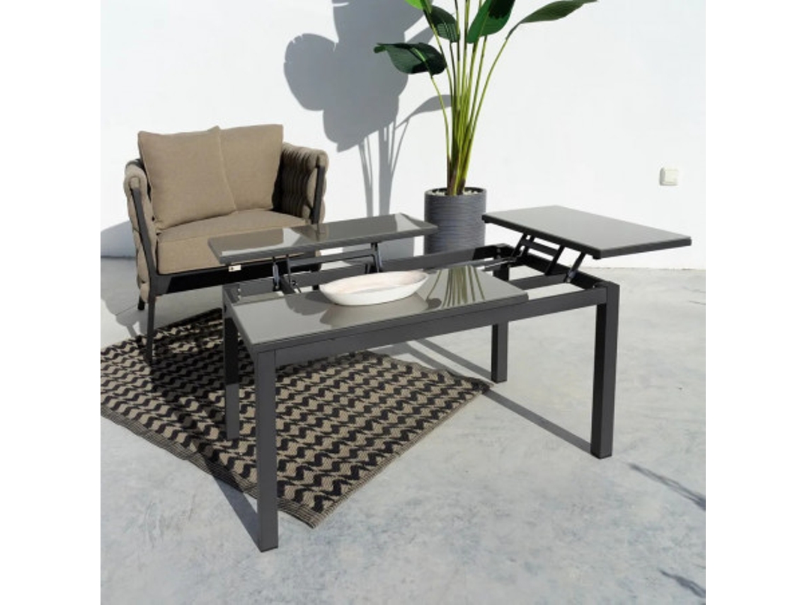 Mesa de Refeição DUDECO (Alumínio - Cinzento)