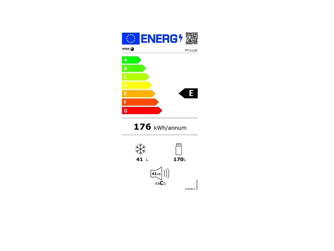 Refrigerador Combinado 54Cm 211L Branco Ff7212W FAGOR
