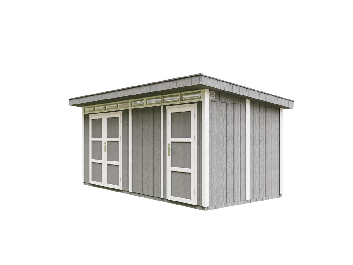 Abrigo com Painéis Lp® Smartside® M905C-Cavern Steel TIMBELA
