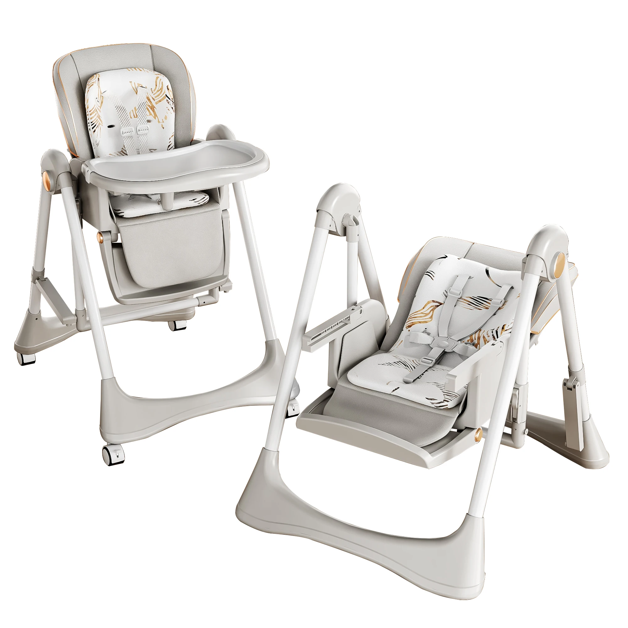 Cadeira Alta Para Bebãª, Versatilidade 3 Em 1, Design Dobrã¡vel Que Economiza Espaã§o, 8121 Gray Oem