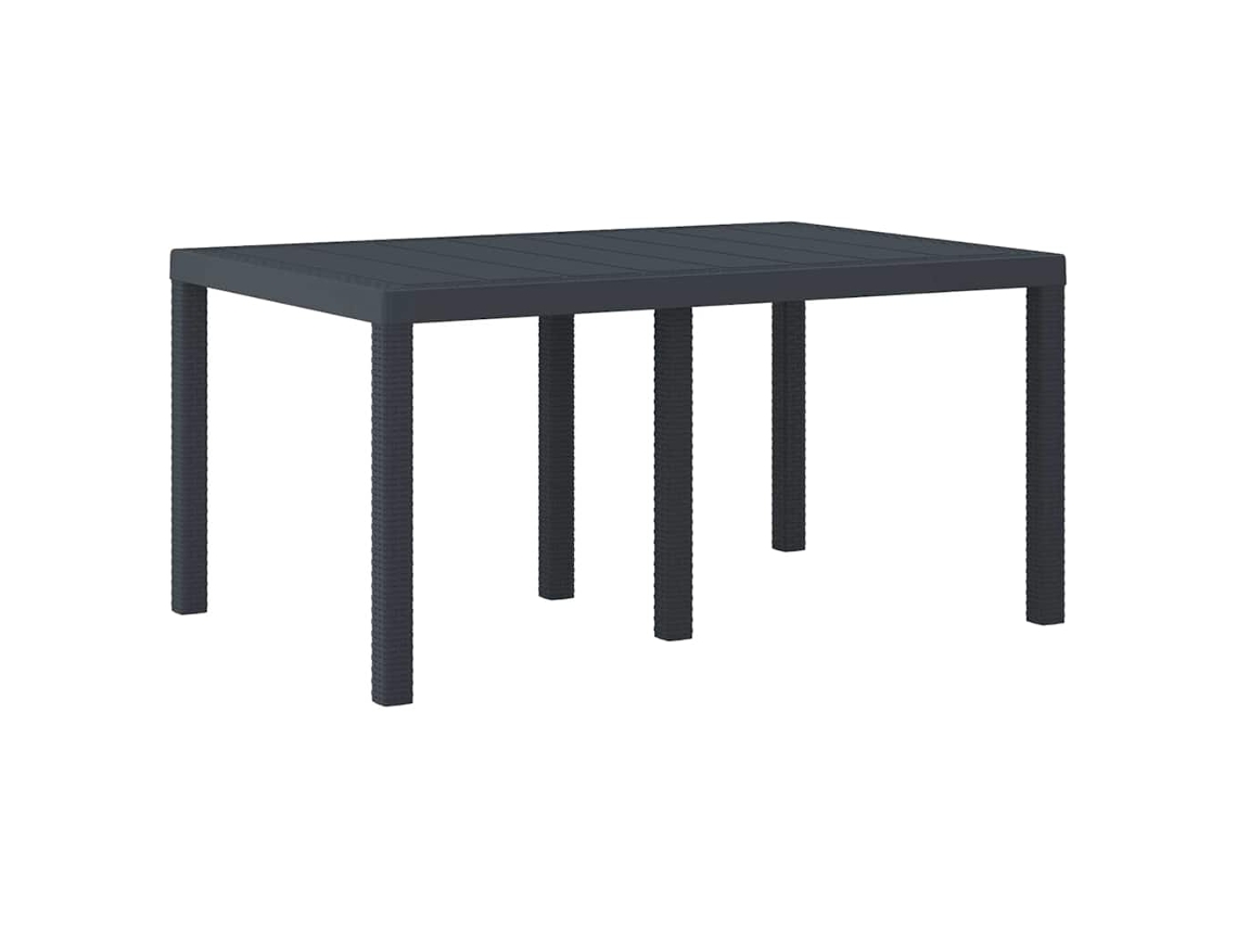 Mesa De Jardim Vime Pe Antracite 150x100x73 Cm Moderna 6 Pessoas