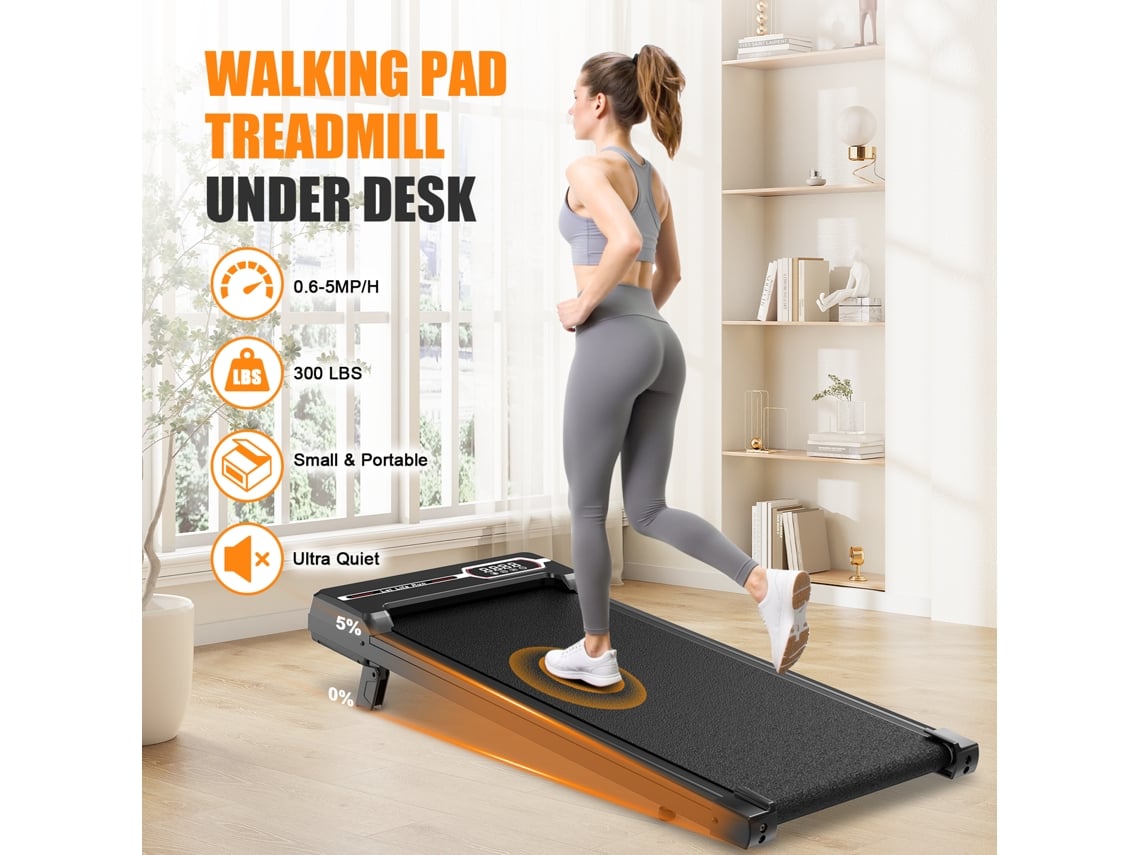 Passadeiras de Corrida RACINGREAT Velocidade Máx 8Km/H com Controlo Remoto Et Ecrã Lcd- Superfície de Corrida 95X38.5Cm Preto para Principiantes