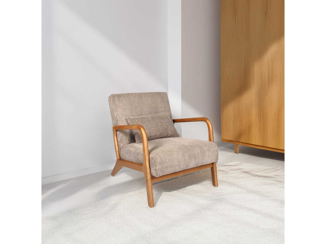 Cadeirão Cotele Scott 83x64x75cm Taupe KASA 1 un