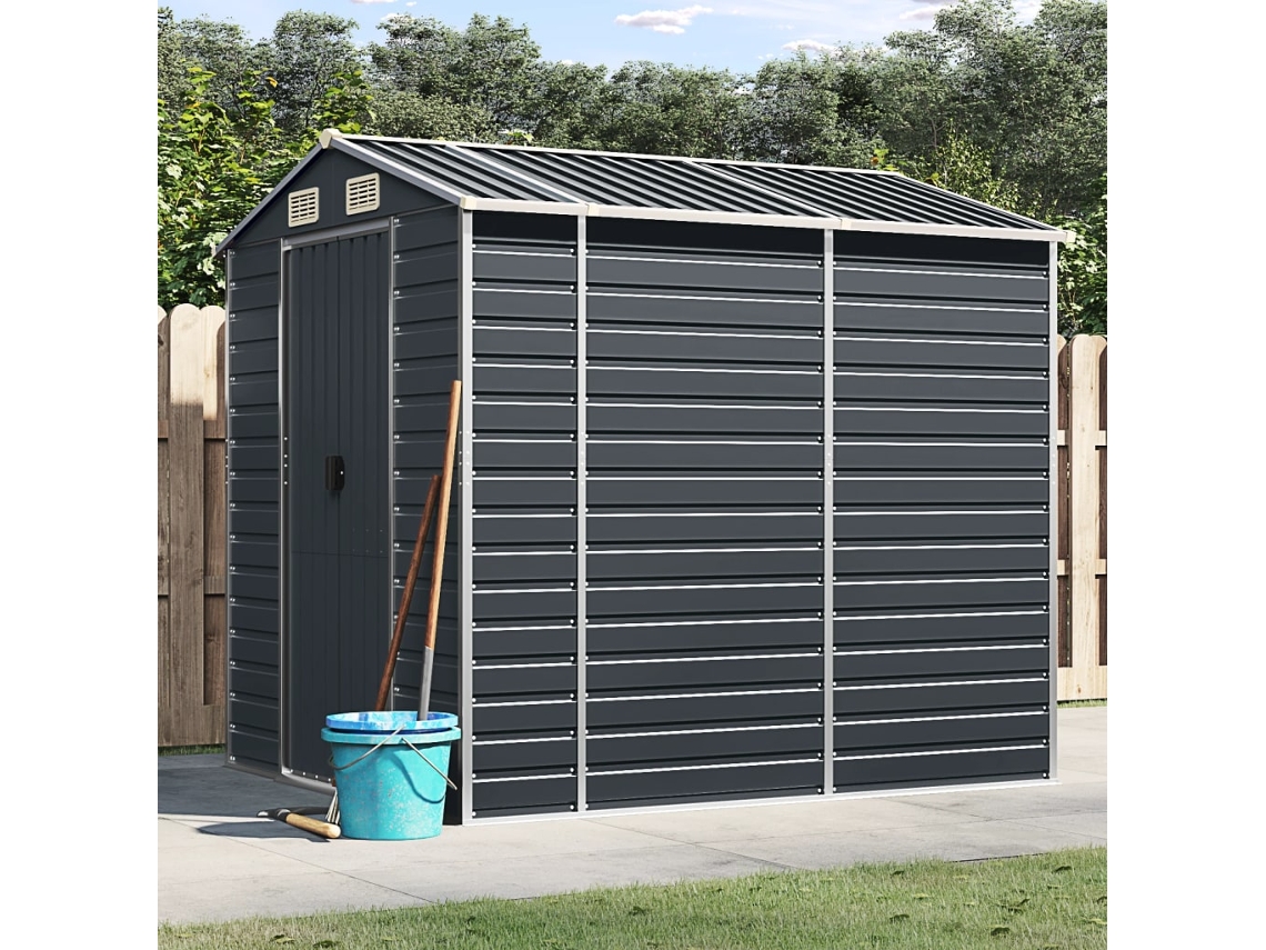 Abrigo VIDAXL Antracite Aço (191x215x198 cm)